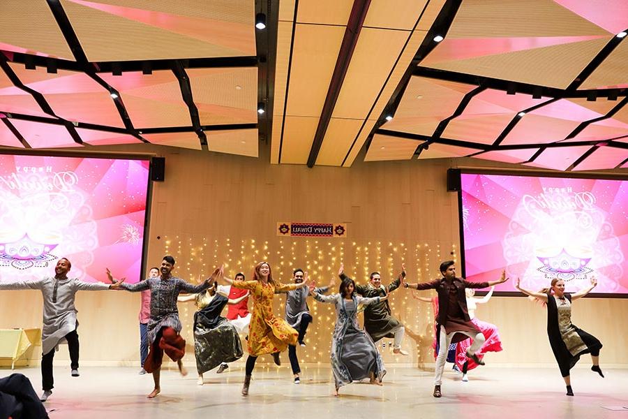 Traditional dancing at Diwali